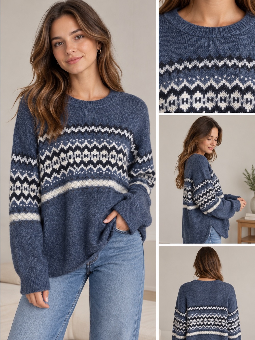 Ellington LAMBSWOOL Blend - Fair Isle Pattern Sweater